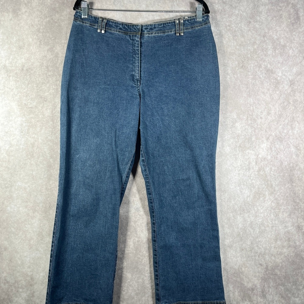 Faconnable Jeans Womens Size 12 Blue Medium Wash Denim High Rise